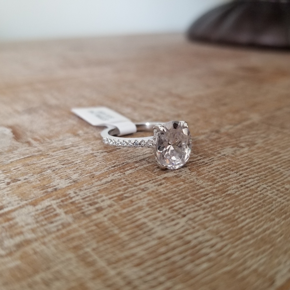 LIMITED 2ct Oval Cut Sterling Silver Ring - Picture 4 of 8